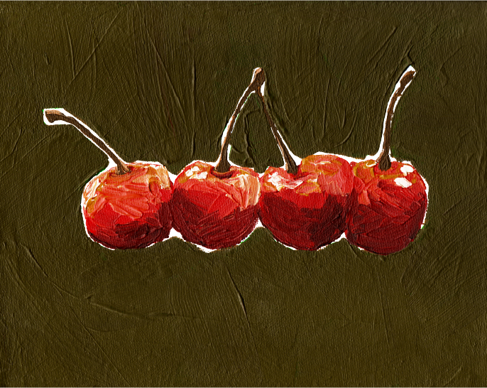 Cherry Quartet Print