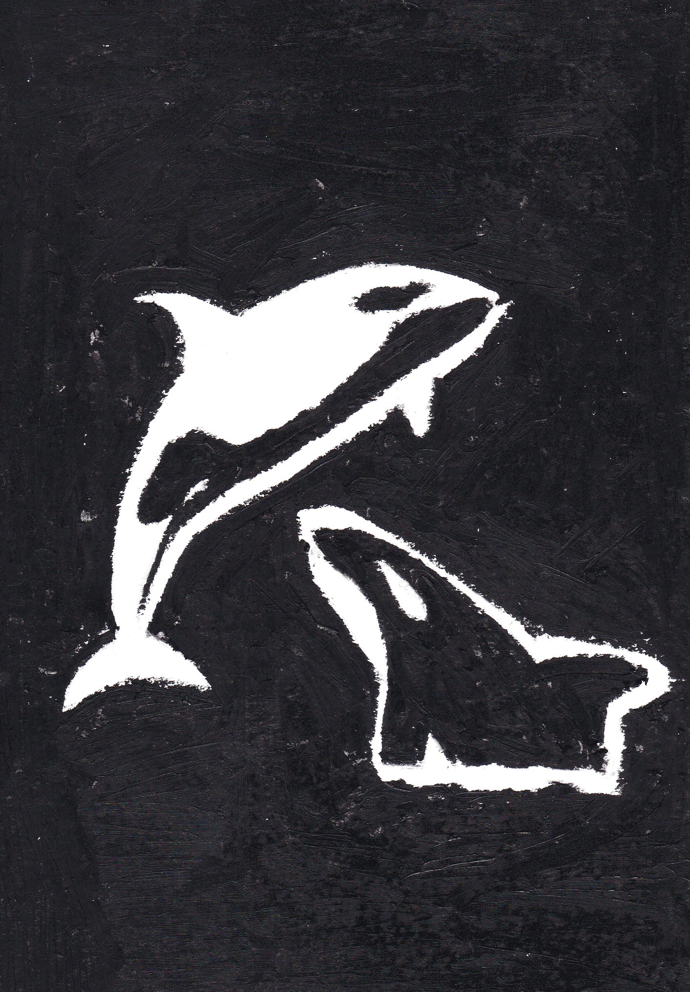 Black and White Orcas Print