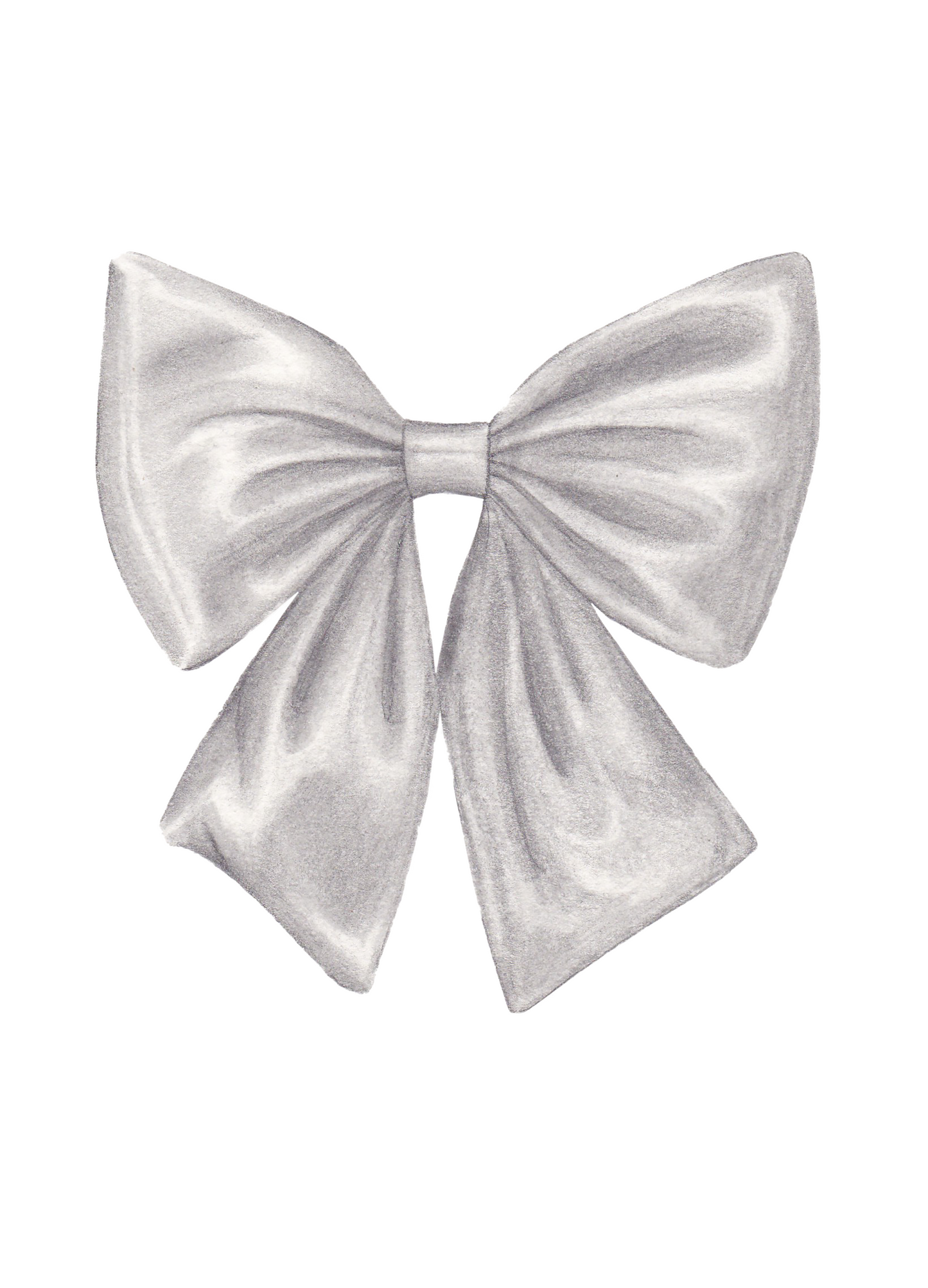 Graphite Bow Print
