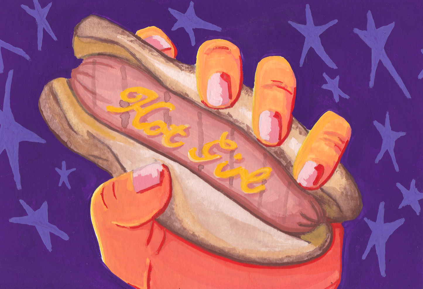 Hot Girl Hot Dog Print
