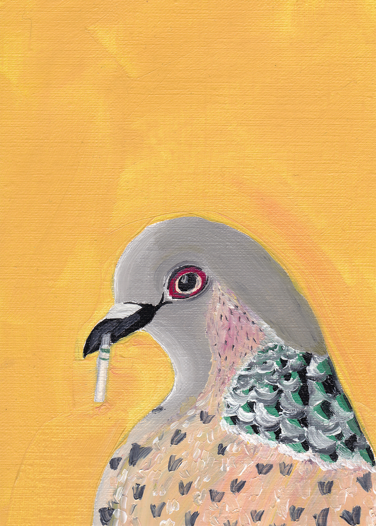 Menthol Pigeon Print