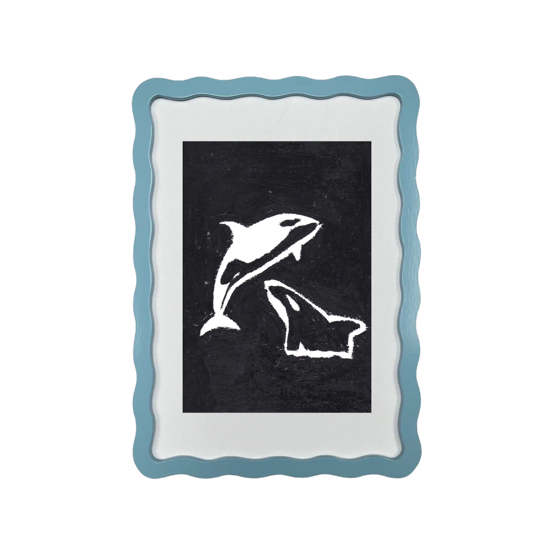 Black and White Orcas Print