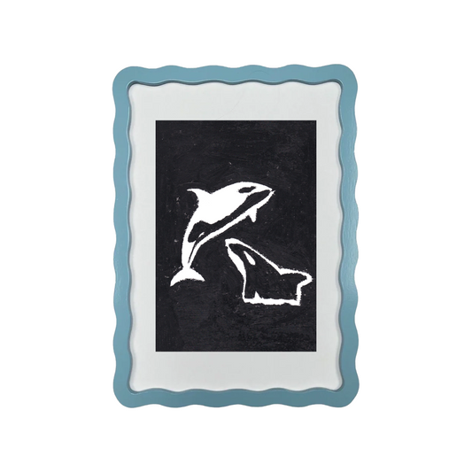 Black and White Orcas Print