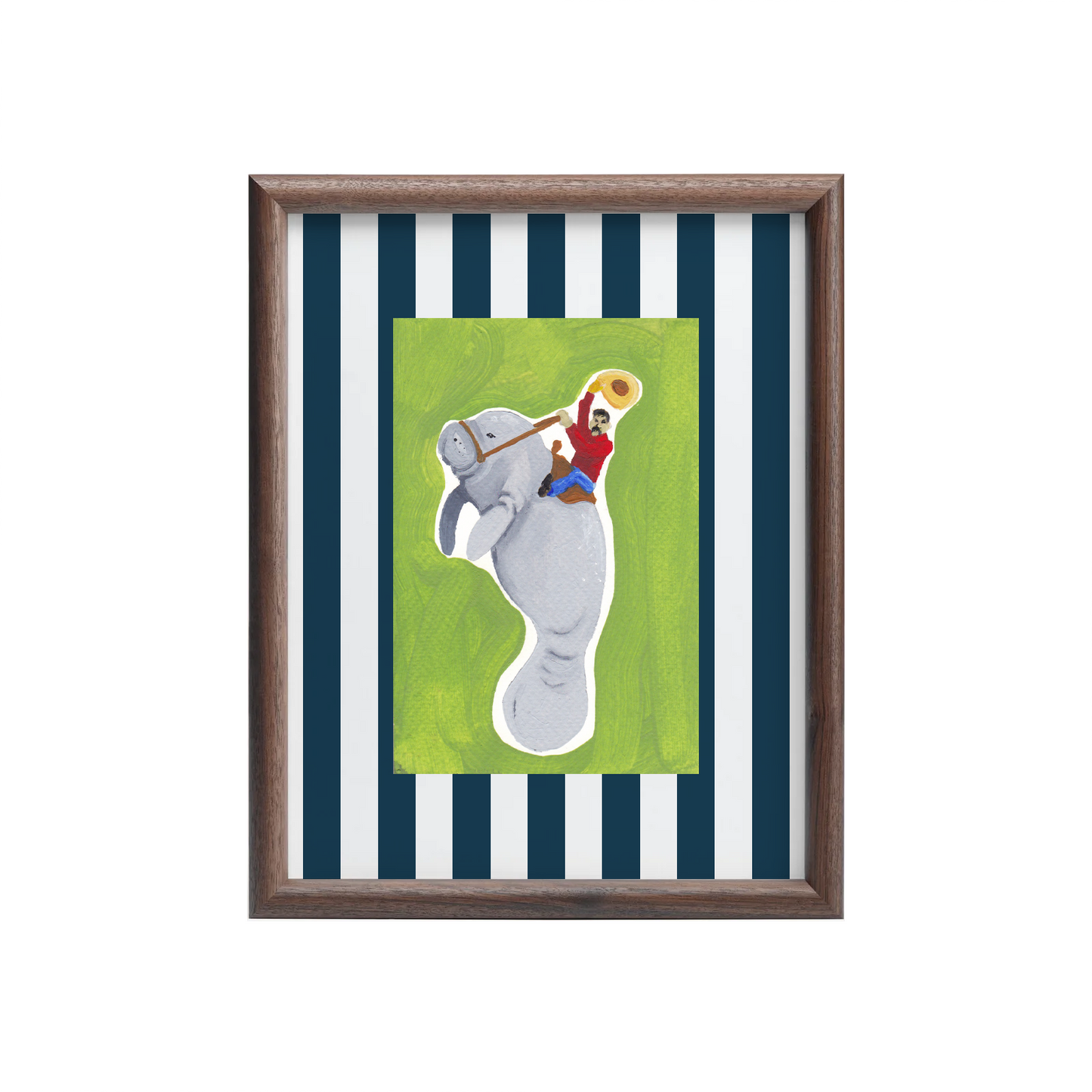 Cowboy Manatee Print