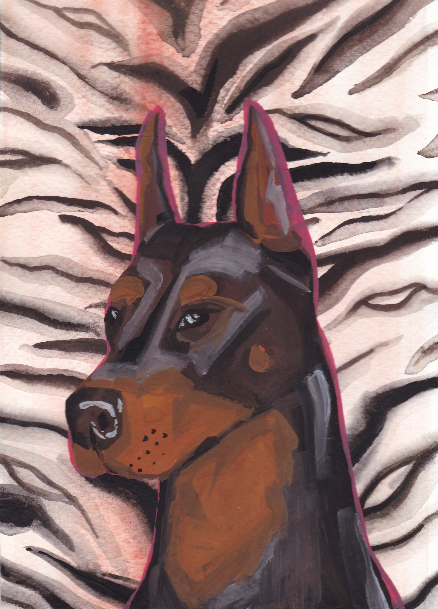 Doberman Tiger Print