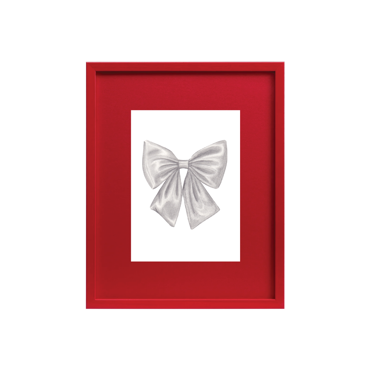 Graphite Bow Print