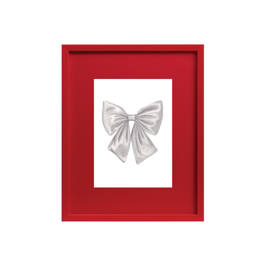 Graphite Bow Print