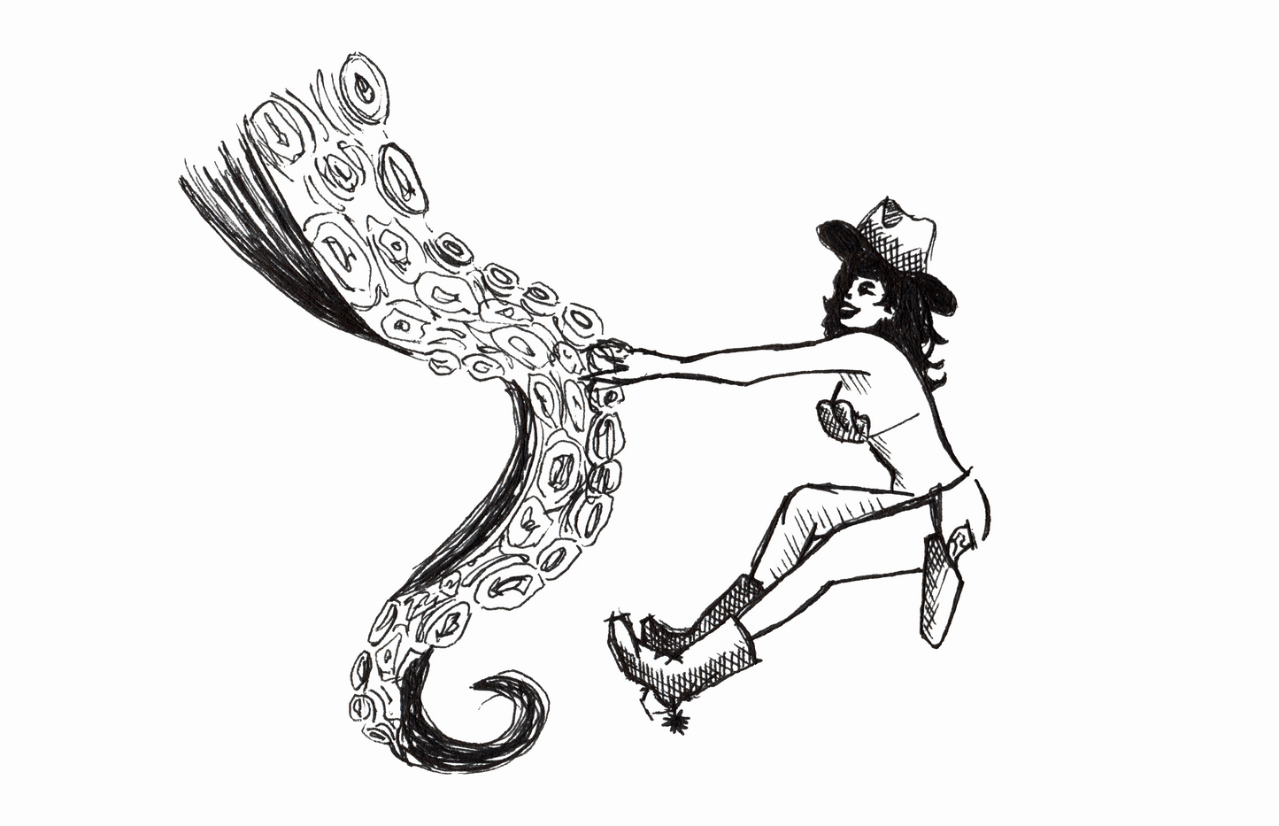 Octopus Cowgirl Print