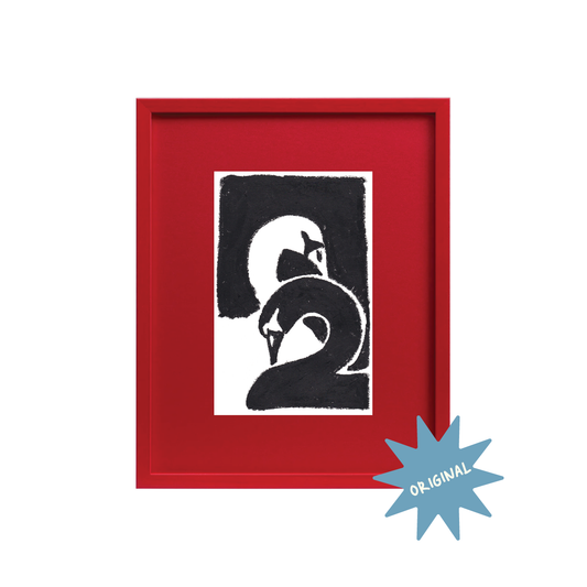 Black and White Swans Original