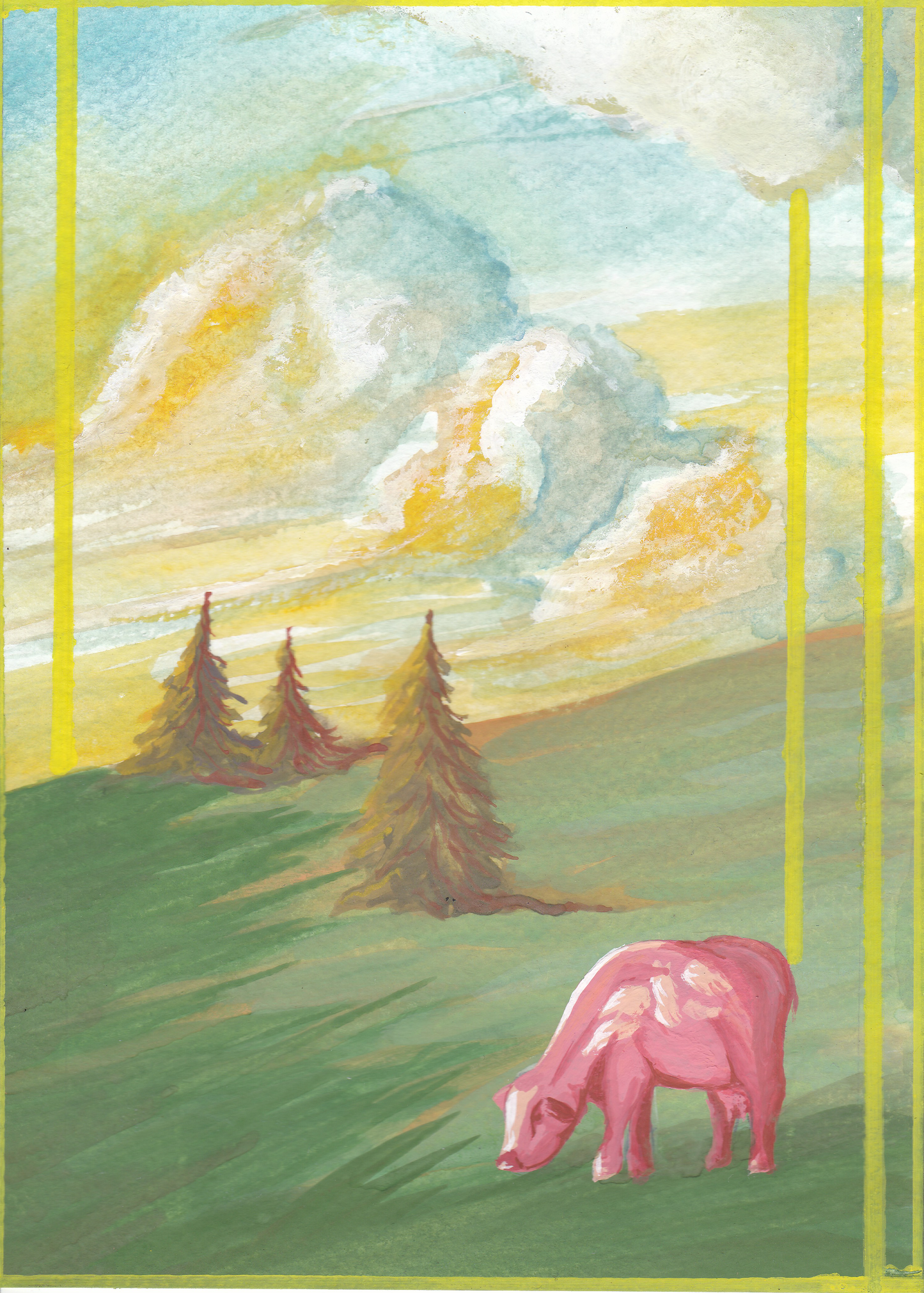 Pink Cow Print